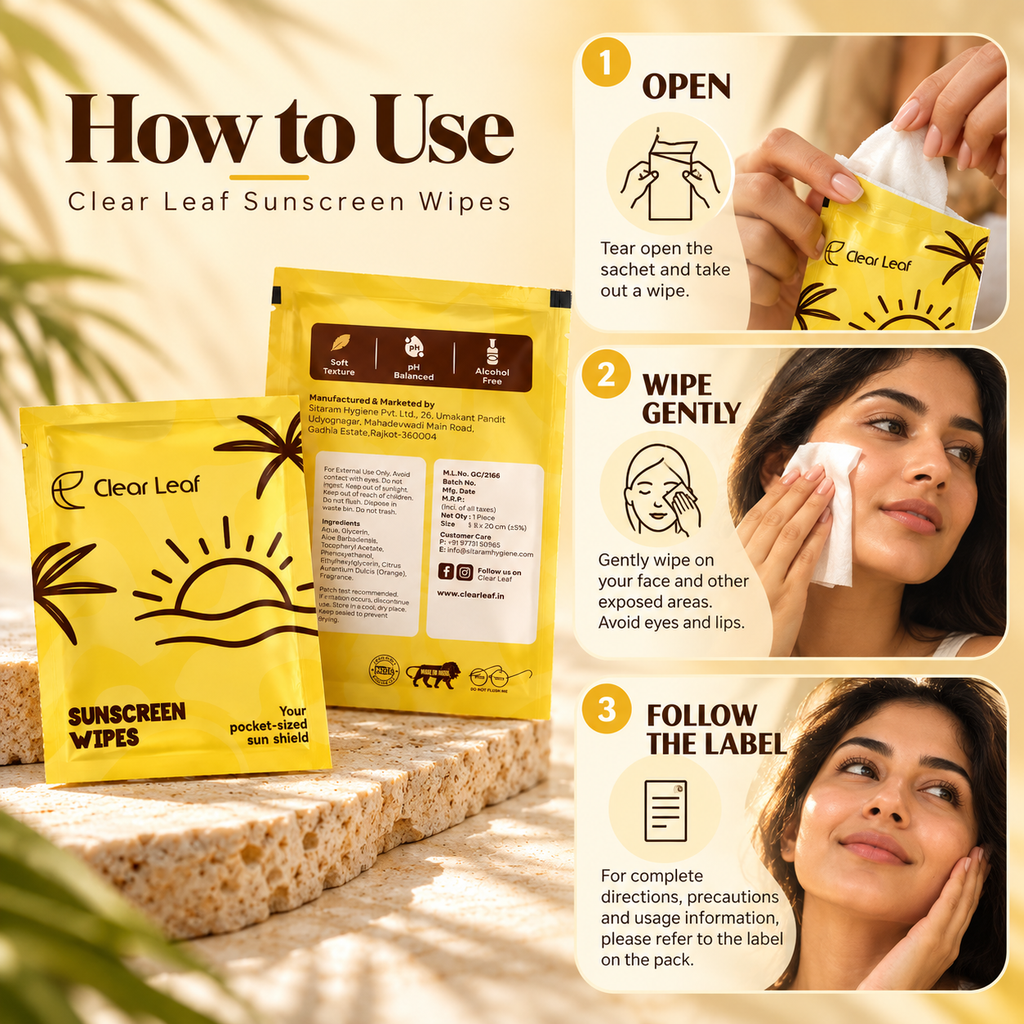 PureSwipe Sunscreen Wipes — Pack of 20 Wipes